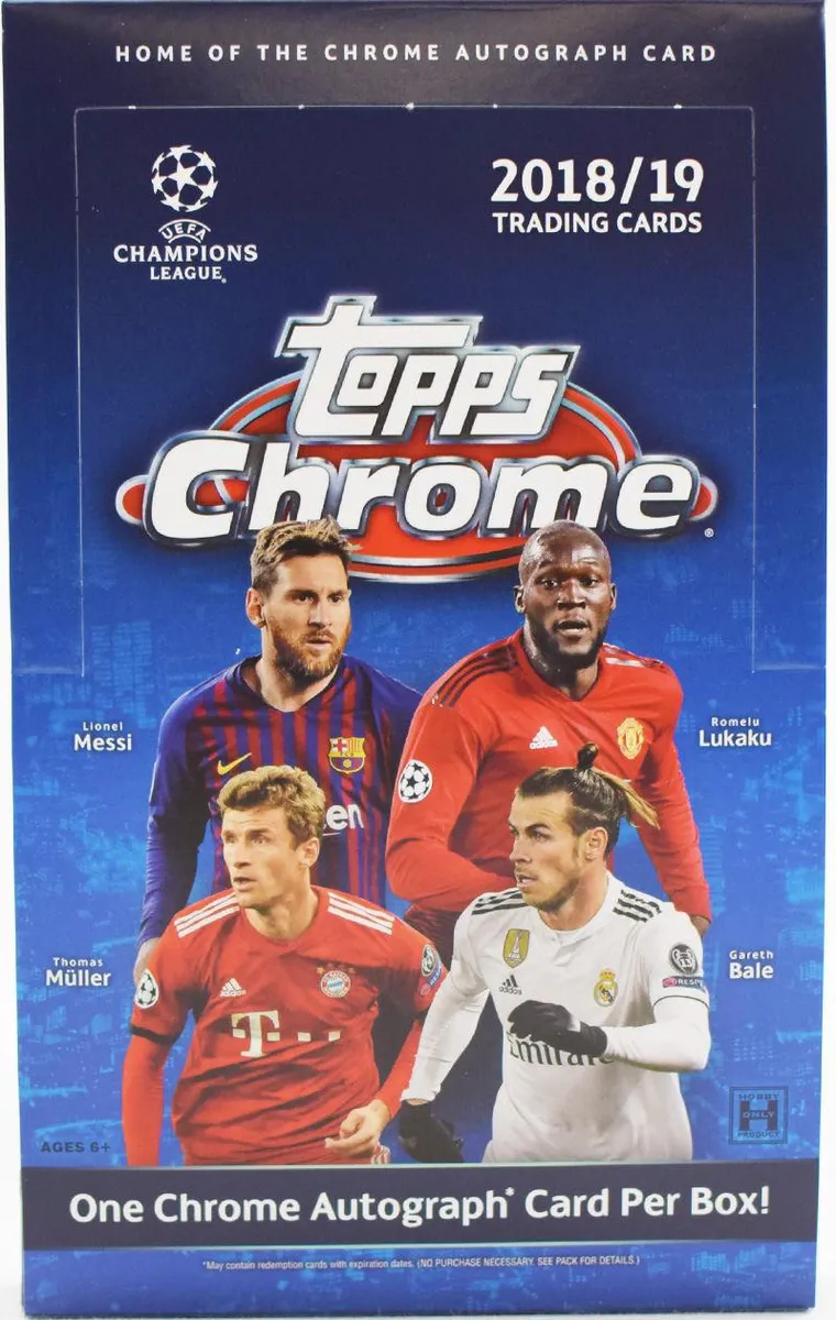 2018/19 Topps Chrome UEFA Champions League Soccer Hobby Box