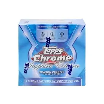 2025/26 Topps Chrome UEFA Club Competitions Sapphire Edition Soccer Box