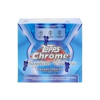 2025/26 Topps Chrome UEFA Club Competitions Sapphire Edition Soccer Box